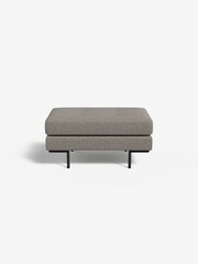 MADE.COM Basket Weave Pumice Grey Harlow Footstool - Image 2 of 3