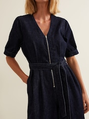 Phase Eight Blue Florisa Denim Jumpsuit - Image 4 of 5