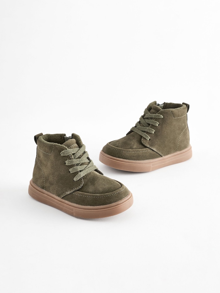 Green Wide Fit (G) Warm Lined Chukka Boots - Image 1 of 6