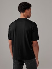 Armani Exchange Snake Graphic Black 100% Cotton T-Shirt - Image 2 of 4