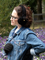 Just Sheepskin Black Harper Earmuffs - Image 1 of 3