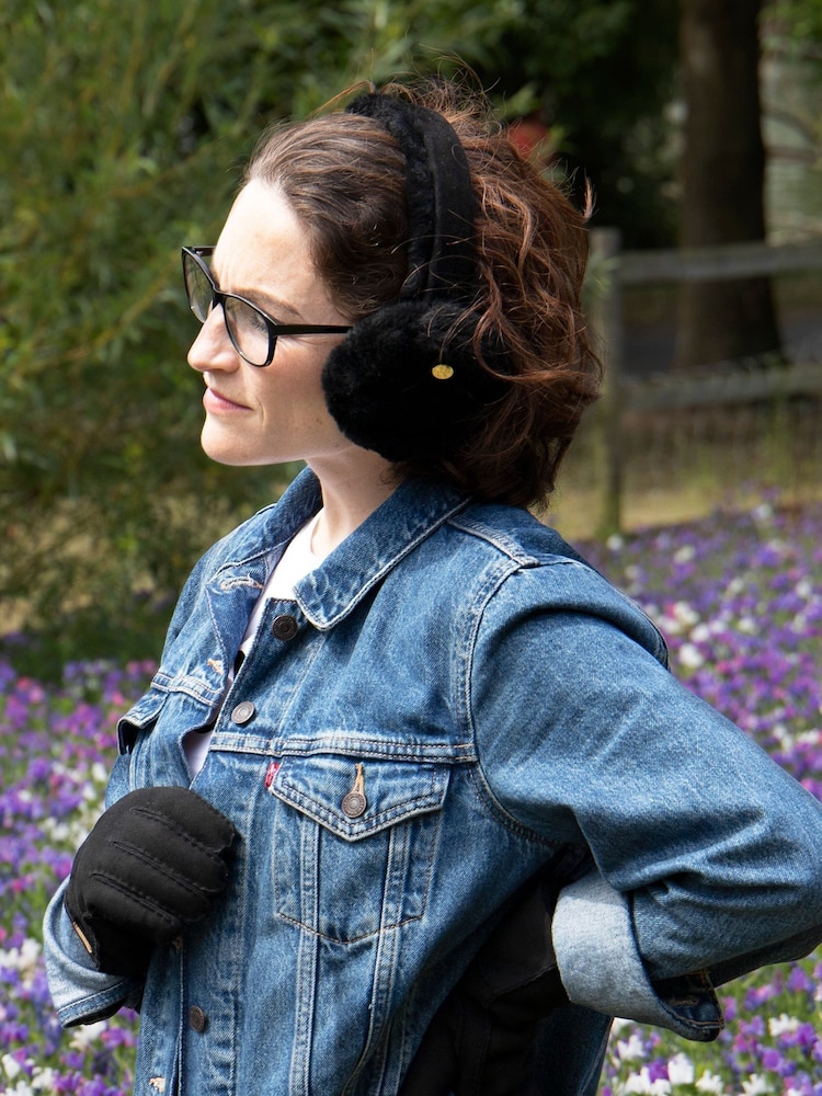 Just Sheepskin Black Harper Earmuffs - Image 1 of 3