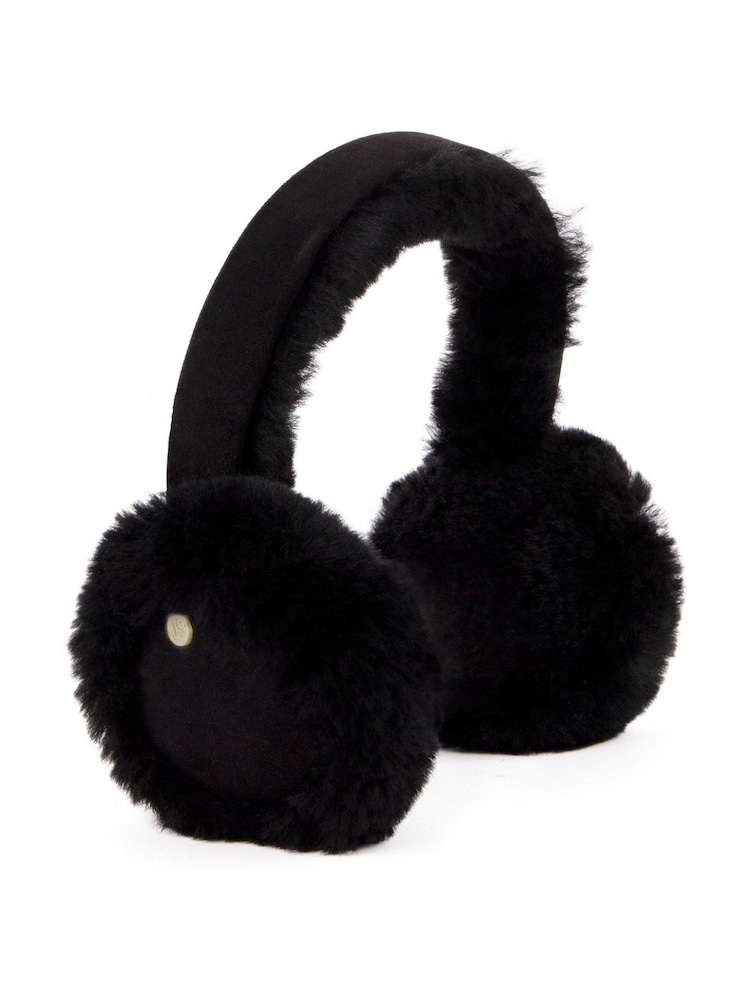 Just Sheepskin Black Harper Earmuffs - Image 2 of 3