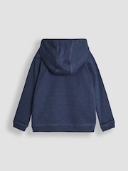 JoJo Maman Bébé Indigo Safari Appliqué Reversible Hoodie - Image 4 of 10