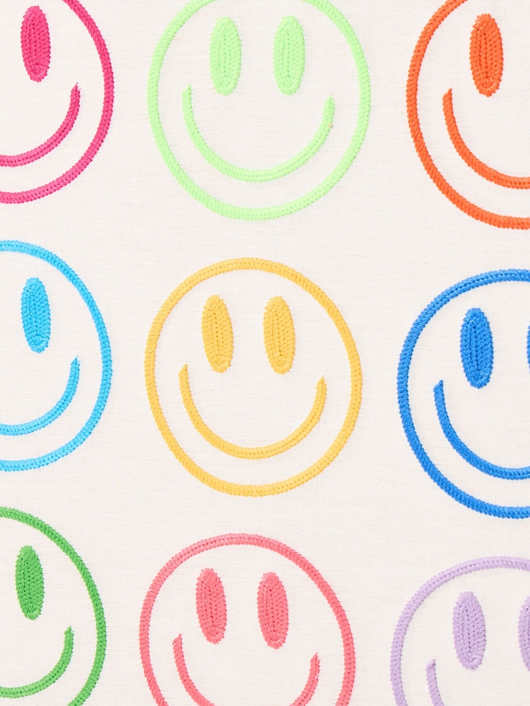 Oliver Bonas Multi Embroidered Smiley Faces Framed Wall Art - Image 4 of 4