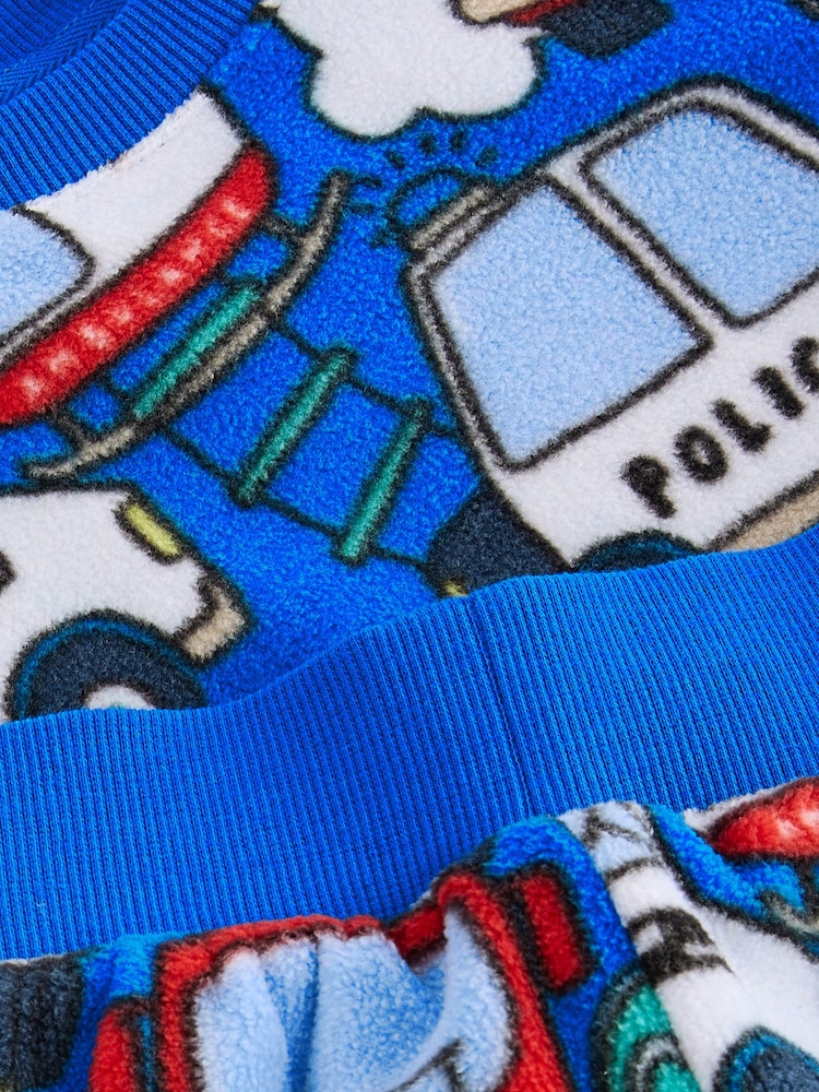 Rojo/azul con vehículos de emergencia - Pijama de felpa suave al tacto con elastano (9 meses -12 año) - Imagen 8 de 8 Rojo/azul con vehículos de emergencia - Pijama de felpa suave al tacto con elastano (9 meses -12 año) - Imagen 8 de 8
