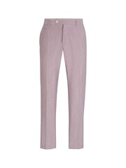 BOSS Pink Slim-Fit Trousers In A Micro-Patterned Cotton Blend - Image 5 of 5