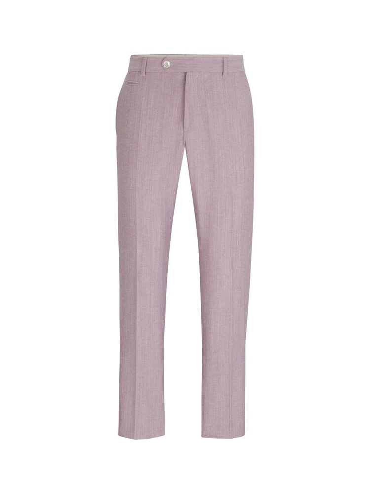 BOSS Pink Slim-Fit Trousers In A Micro-Patterned Cotton Blend - Image 5 of 5