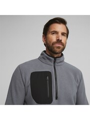 Puma Grey Mens Golf Quarter-zip Fleece Top - Image 4 of 6