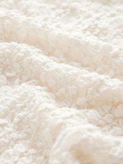 Ecru Slash Neck Long Sleeve Lace Top - Image 5 of 5
