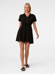 Forever New Black Avana Skater Shirt Dress - Image 5 of 5