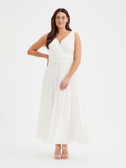 Scarlett & Jo White Nancy Marilyn Mesh Maxi Dress - Image 1 of 4