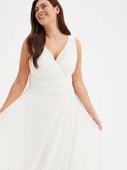 Scarlett & Jo White Nancy Marilyn Mesh Maxi Dress - Image 2 of 4