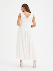 Scarlett & Jo White Nancy Marilyn Mesh Maxi Dress - Image 4 of 4