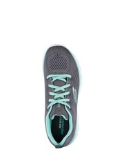 Skechers Grey/Blue Graceful Get Connected Wide Fit Trainers - Image 2 of 4