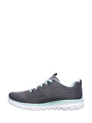 Skechers Grey/Blue Graceful Get Connected Wide Fit Trainers - Image 4 of 4
