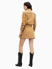 AllSaints Brown Karlson Skirt - Image 2 of 6