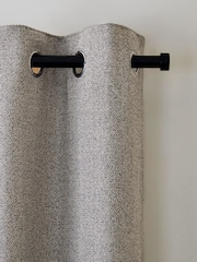 Cortinas revestidas com ilhós com acabamento em veludo Aubrey Tweed - Imagem 4 de 6