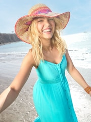 Синий - Joe Browns Яркое многоярусное платье-халат макси Sundress - Изображение 6 из 7