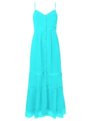 Синий - Joe Browns Яркое многоярусное платье-халат макси Sundress - Изображение 7 из 7