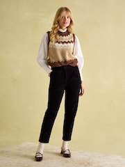 Joules Mariella Cream Cotton Frill Neck Blouse - Image 3 of 6