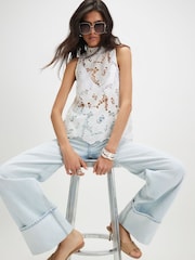 Blusa sin mangas de encaje de River Island - Imagen 4 de 4