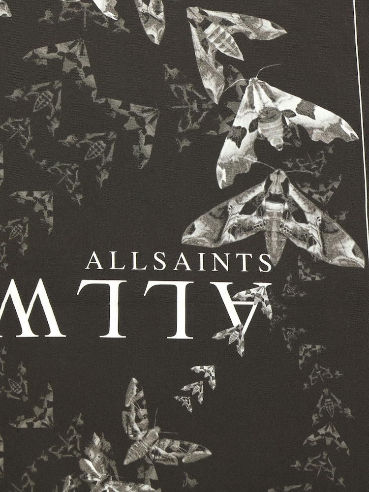 AllSaints Black Escalera Heart Bandana Scarf - Image 4 of 4