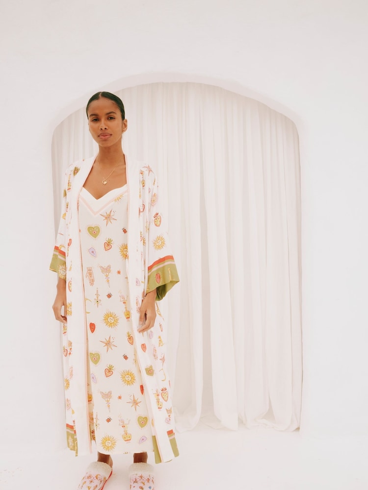 Never Fully Dressed Cream Mystic Maxi Robe - Image 1 of 8 Never Fully Dressed Cream Mystic Maxi Robe - Image 1 of 8