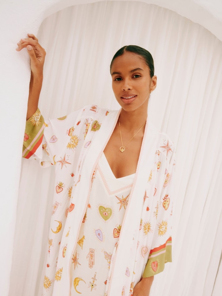 Never Fully Dressed Cream Mystic Maxi Robe - Image 2 of 8 Never Fully Dressed Cream Mystic Maxi Robe - Image 2 of 8