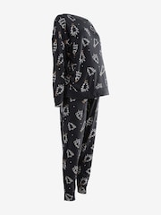 Monochrome Matching Family Maternity Long Sleeves 100% Cotton Pyjamas - Image 6 of 8