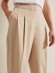 Phase Eight Natural Addison Pleat Front Trousers - Image 5 of 8
