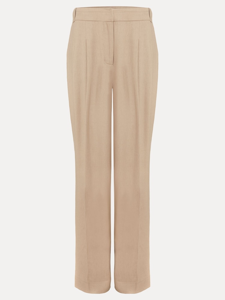 Phase Eight Natural Addison Pleat Front Trousers - Image 8 of 8
