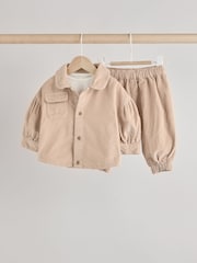 Neutral Baby Shirt And Trousers 100% Cotton Set 3 Piece (0mths-2yrs) - Image 1 of 17