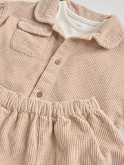 Neutral Baby Shirt And Trousers 100% Cotton Set 3 Piece (0mths-2yrs) - Image 12 of 17