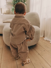 Neutral Baby Shirt And Trousers 100% Cotton Set 3 Piece (0mths-2yrs) - Image 4 of 17