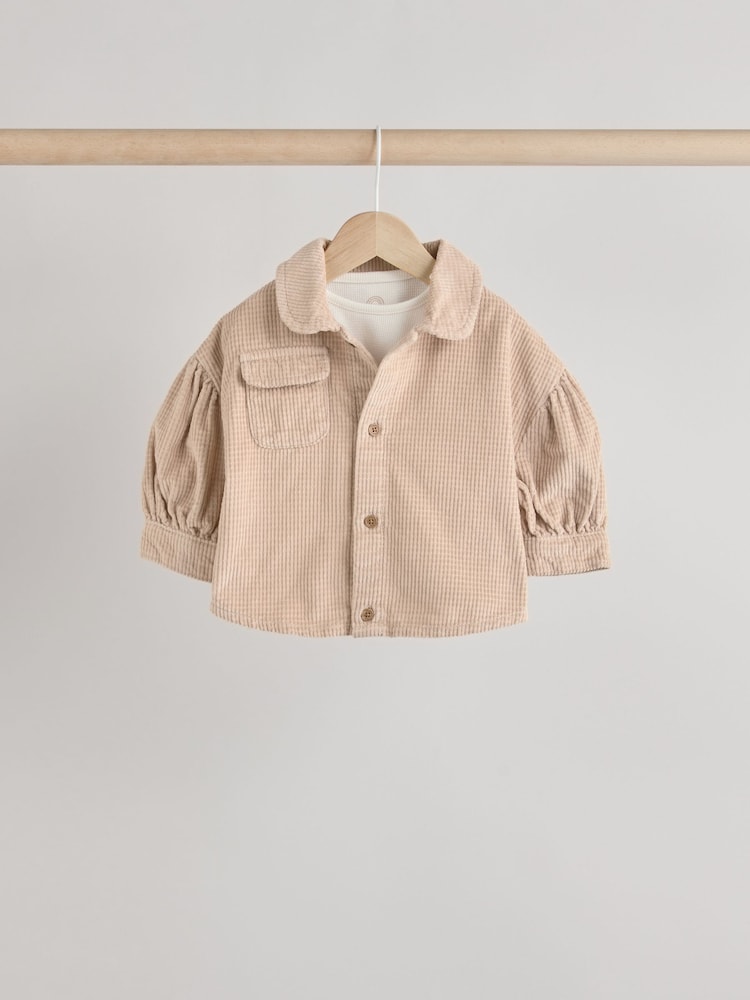 Neutral Baby Shirt And Trousers 100% Cotton Set 3 Piece (0mths-2yrs) - Image 5 of 17