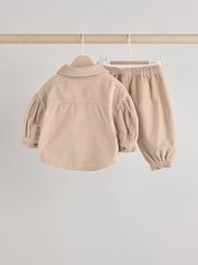Neutral Baby Shirt And Trousers 100% Cotton Set 3 Piece (0mths-2yrs) - Image 6 of 17