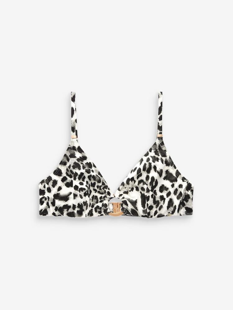Grey Leopard Wired Ring Bikini Top - Image 7 of 7