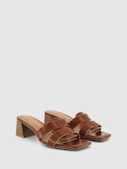 Office Brown Morzine Stacked Mule Sandals - Image 2 of 3