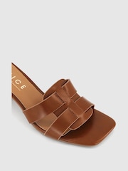 Office Brown Morzine Stacked Mule Sandals - Image 3 of 3