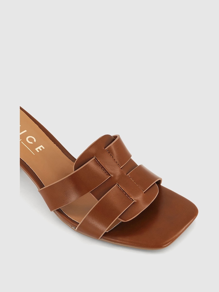 Office Brown Morzine Stacked Mule Sandals - Image 3 of 3