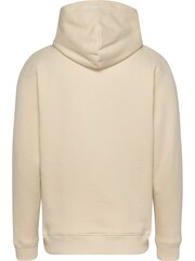 Tommy Jeans Cream Regular 100% Cotton Classic Logo Hoodie - Image 6 of 7