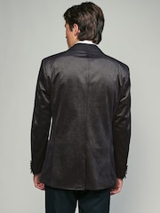 Black/Gold Velvet Printed Blazer - Image 3 of 10