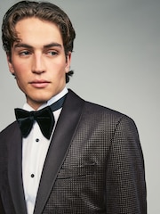 Black/Gold Velvet Printed Blazer - Image 4 of 10