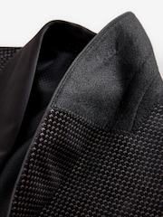 Black/Gold Velvet Printed Blazer - Image 8 of 10