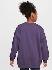 Nike Purple Raisin Oversized Shine Crew Sweatshirt - Image 2 of 4