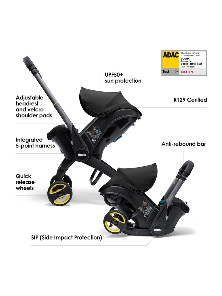 Doona i Nitro Black Car Seat and Stroller - Image 8 of 8