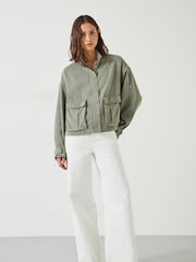 Hush Green Melinda Utility Jacket - Image 2 of 5