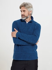 Mountain Warehouse Blue Chrome Mens Snowdon Micro Fleece - Image 2 of 5