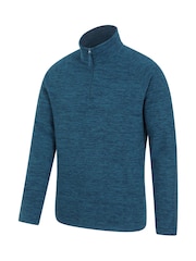 Mountain Warehouse Blue Chrome Mens Snowdon Micro Fleece - Image 4 of 5